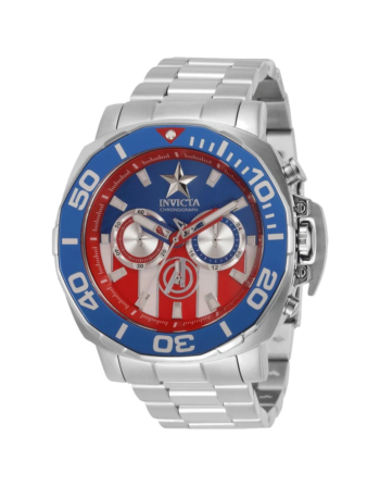 Invicta Marvel Captain America 35098 – Men's Watch Quartz, Silver