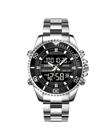 Skmei 1850SIBK – Digital Watch for Men, Silver