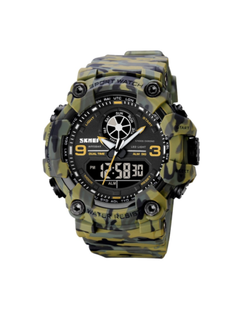 Skmei 1818CMGN – Men’s Watch Quartz, ARMY GREEN CAMOUFLAGE