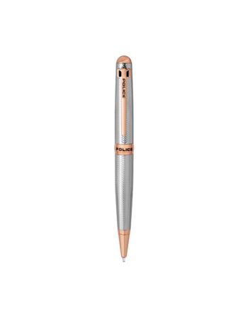 Police PERGR0002605 – Ball Point Pen For Men, Silver X Rose Gold