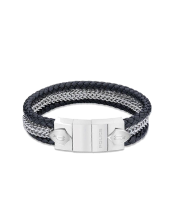 Police PEAGB2119803 – Men's Bracelet, Black X Silver