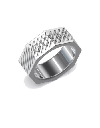 Guess jumr03030jwst62 – Men's Ring, Silver