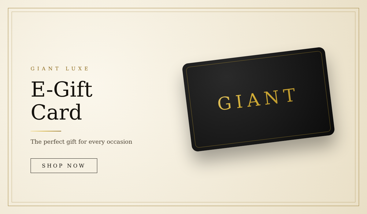 giant luxe egift card banner